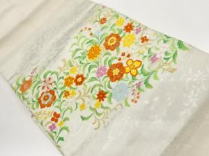 草花尽くし模様織出し名古屋帯